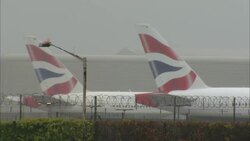 British Airways planes statoined at Heathrow News Clip