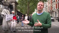 Protesters at British Museum call for return of Parthenon sculptures to Greece News Clip
