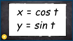 How to find the equation of a circle by eliminating the parameter Instructional Video