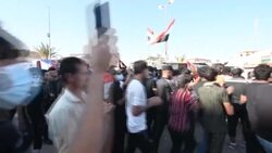 CLEAN : Iraqis in Nasiriyah rally to revive year-old revolt against system News Clip