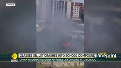 China-made Bangladesh air force jet crashes into school, over 170 injured News Clip