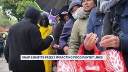 Food pantry lines last hours as cuts to SNAP benefits sink in News Clip