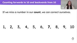 Counting forwards and backwards within 10 Instructional Video