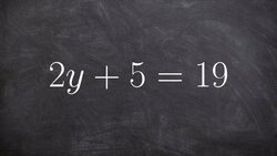 Learning to solve a simple two step equation Instructional Video