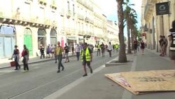 CLEAN : Yellow vests protest in southern France News Clip
