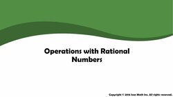 Operations with Rational Numbers Instructional Video