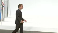 Shinzo Abe and Emmanuel Macron handshake News Clip