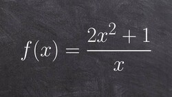 Graphing a rational function with a slant asymptote Instructional Video