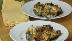 Savory Bread Pudding with Chard and Carrots Instructional Video