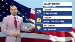 HOLIDAY FORECAST: Humid weather with possible pop-up storm tonight in Brooklyn News Clip