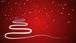 Animated Christmas tree on red background Stock Footage