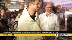 Vancouver Whitecaps' star addition Thomas Müller touches down at YVR News Clip