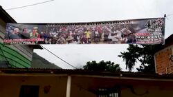 CLEAN : STOCKSHOTS: FARC dissidents and ELN signs in Colombian town bordering Venezuela News Clip