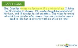 Representing Quantities of Time with Diagrams Instructional Video