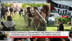 University of North Carolina arrests: Police move in to dismantle protest encampment News Clip