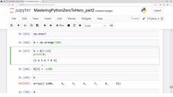 Data Science and Machine Learning (Theory and Projects) A to Z - NumPy for Numerical Data Processing: Slicing-Part 1 Instructional Video