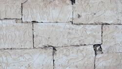 Egypt, Abydos - Temple of Rameses II - Battle of Kadesh inscription Stock Footage