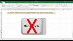 Changing Text Case in Microsoft Excel Instructional Video