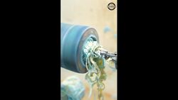 Carving a Blue and Gold Pine Cone Vase: ASMR Instructional Video