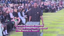 Pharrell Williams unveils Louis Vuitton's Spring 2025 Collection on UNESCO rooftop News Clip