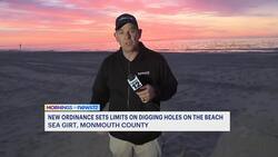 New Sea Girt ordinance bans digging large holes at beach for safety reasons News Clip