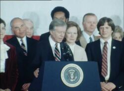 UNUSED 8/12/80 PRESIDENT CARTER CONCEDES DEFEAT AT A DEMOCRAT CONVENTION IN WASHINGTON Instructional Video