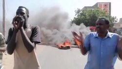 CLEAN : Sudanese protesters take part in anti coup rally in Omdurman (2) News Clip