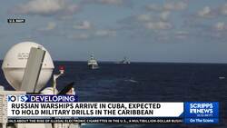 U.S. Navy tracks Russian warships as they sail near U.S. enroute to Cuba News Clip