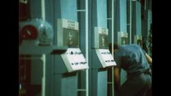 UNITED STATES 1960s: Views of paper moving through printer. Stock Footage