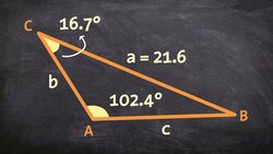 How to find the missing parts of a triangle using law of sines Instructional Video