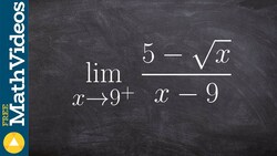 Evaluate the right hand limit of a rational function with a radical Instructional Video