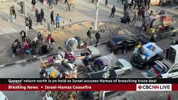 Israel accuses Hamas of breaching truce deal, Palestinians' return to northern Gaza on hold News Clip