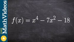Finding the roots of a polynomial by factoring to the 4th power Instructional Video