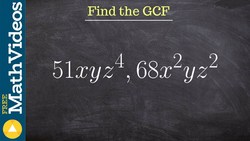 How to find the GCF between two terms Instructional Video