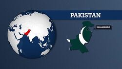 Earth Sphere Map and Pakistan Country Map with National Flag Stock Footage
