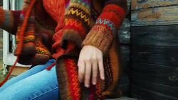 Outdoor knitting Stock Footage