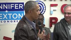 Obama cheers Va. campaign volunteers with donuts Instructional Video