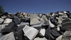 Recycling Plant for Electronic Waste Stock Footage