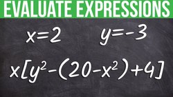 Evaluate Expressions | 10 Examples Instructional Video