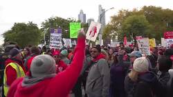 Striking teachers hold rally in Chicago park Instructional Video
