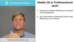 Reddin 3D or Tri-Dimensional Leadership Model Instructional Video