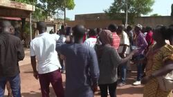 CLEAN : Burkina Faso: supporters of ex-president Kabore gather outside his home News Clip