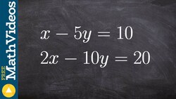 How to solve a system of equations with infinite many solutions Instructional Video