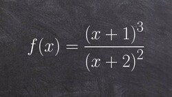 Graphing a rational function with no horizontal asymptote Instructional Video