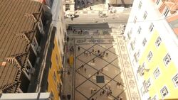 Rua Augusta and Tagus River in Lisbon News Clip