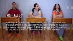 Introductory Newton's 2nd Law Example Problem and Demonstration Instructional Video