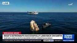 Astronauts splash down, ending a prolonged 9-month stay on the International Space Station News Clip