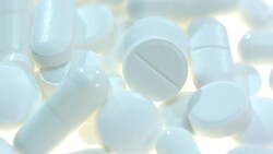 Medical antibiotic pills. Pharmaceutical tablets and capsules. Medical treatment Stock Footage