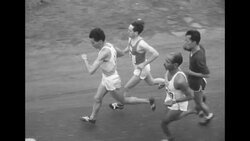Hideo Hamamura of Japan wins rainy Boston Marathon in 1955 News Clip