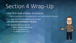 C++ Developer - Section Wrap-Up - Arrays and Vectors Instructional Video